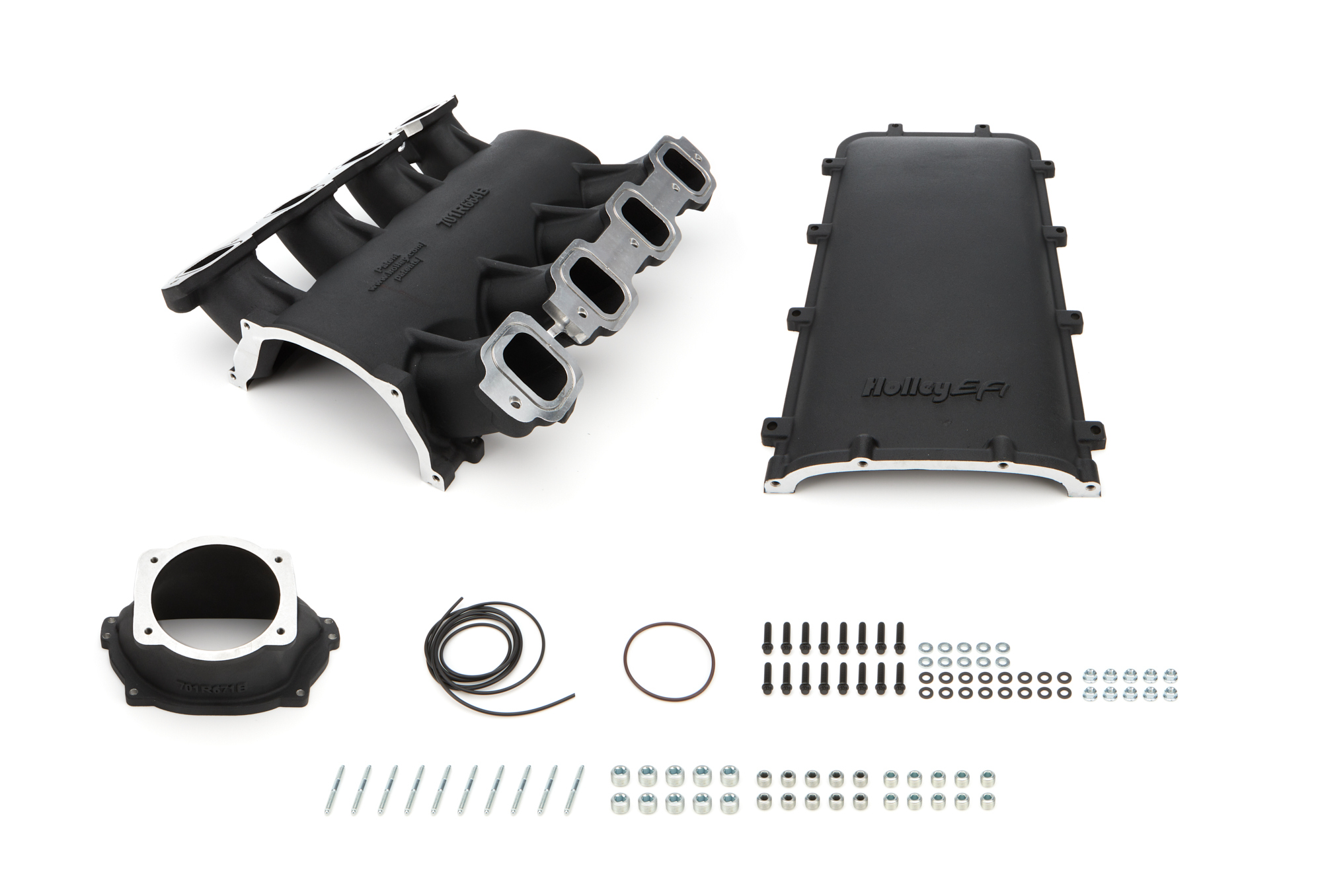 Holley EFI LT1 Gen V Ultra Lo-Ram Intake Manifolds 300-716BK Manifolds, EFI, LT1, V, Lo-Ram, Multi-port Injection, 105mm Bore, Standard Deck, Aluminum, Black Finish, Chevy, 5.3L, 6.2L, Each thumbnail 3