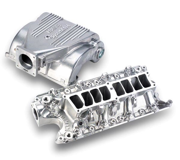 Holley 300-72S Intake Manifold, Holley EFI, Throttle Body Flange, Multi Port, Aluminum, Polished, Small Block Ford, Each