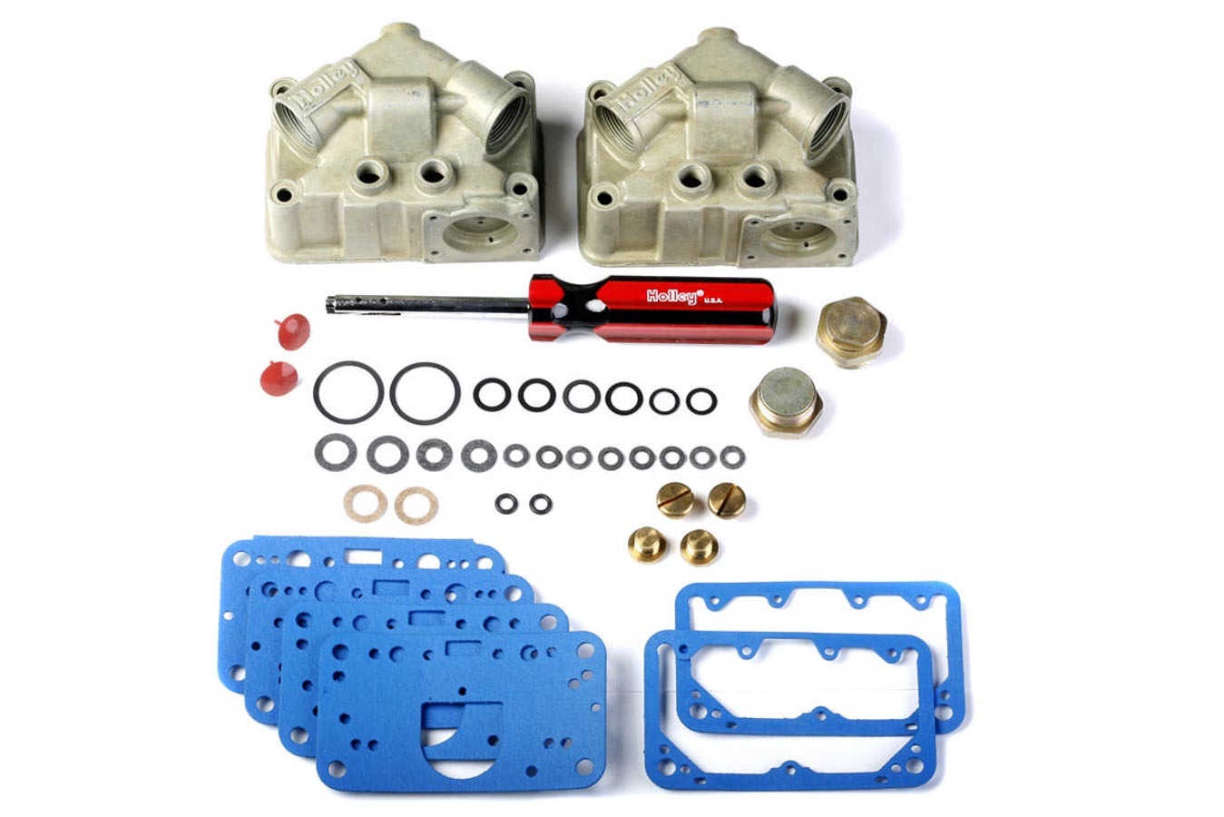 Holley Quick-Change Jet Kits 34-24 Fuel Bowls, Quick Change Jet, Conversion, Primary and Secondary, Center Hung, Dichromate, Plugs, O-rings, Gaskets, Change Tool, for 4500, Kit thumbnail 2