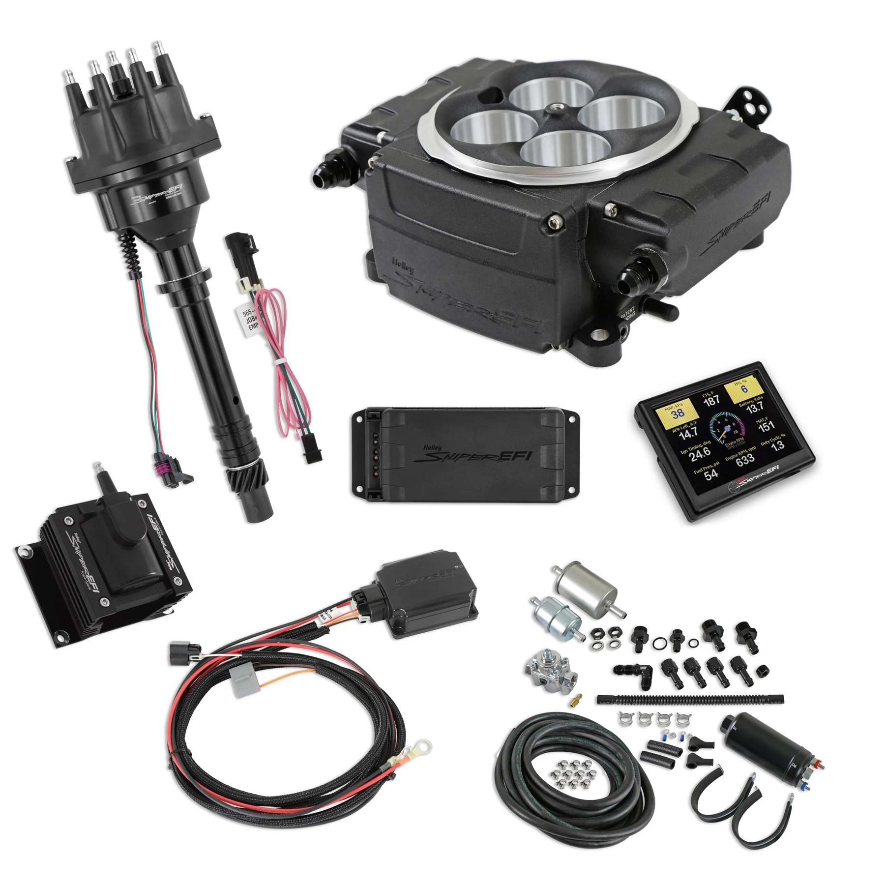 HOLLEY — HOLLEY Sniper-2 EFI Master Kit w/SBC Ignition Black