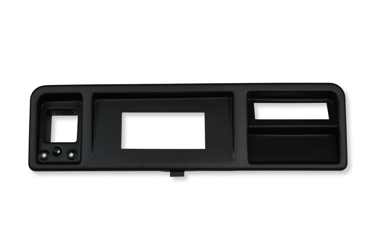 Holley 553-441 Gauge Mounting Panel, Holley EFI 6.86 in, Dash Bezel, Plastic, Black, With Vents, Ford Fullsize Truck 1973-79, Each