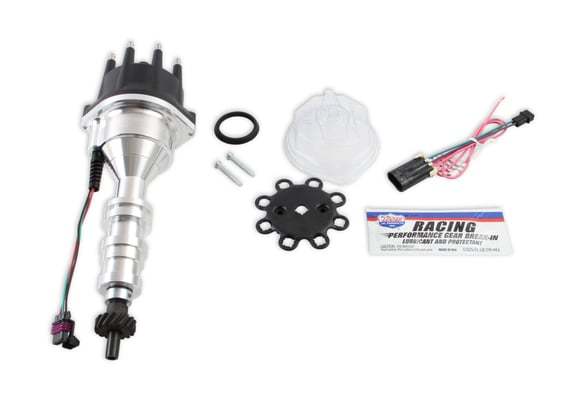 Holley 565-323 Distributor, Sniper EFI Hyperspark, Hall Effect Pickup, HEI Style Terminal, Black, Ford FE-Series, Each