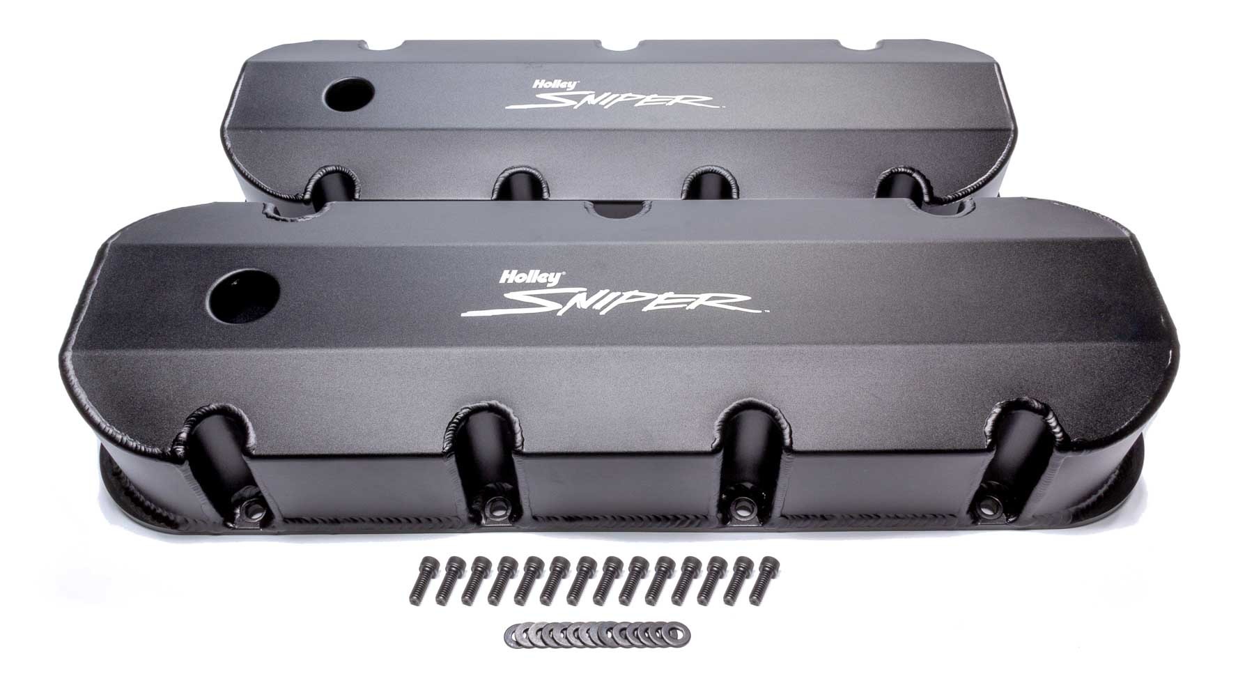 Holley 890004B Valve Cover, Sniper, Tall, Baffled, Breather