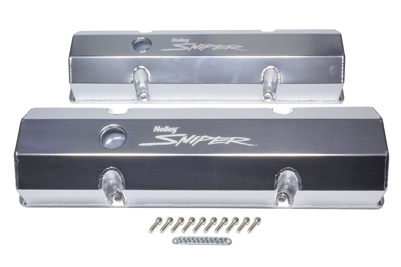 Holley Sniper Fabricated Valve Covers SBC Tall 890010 HLY890010