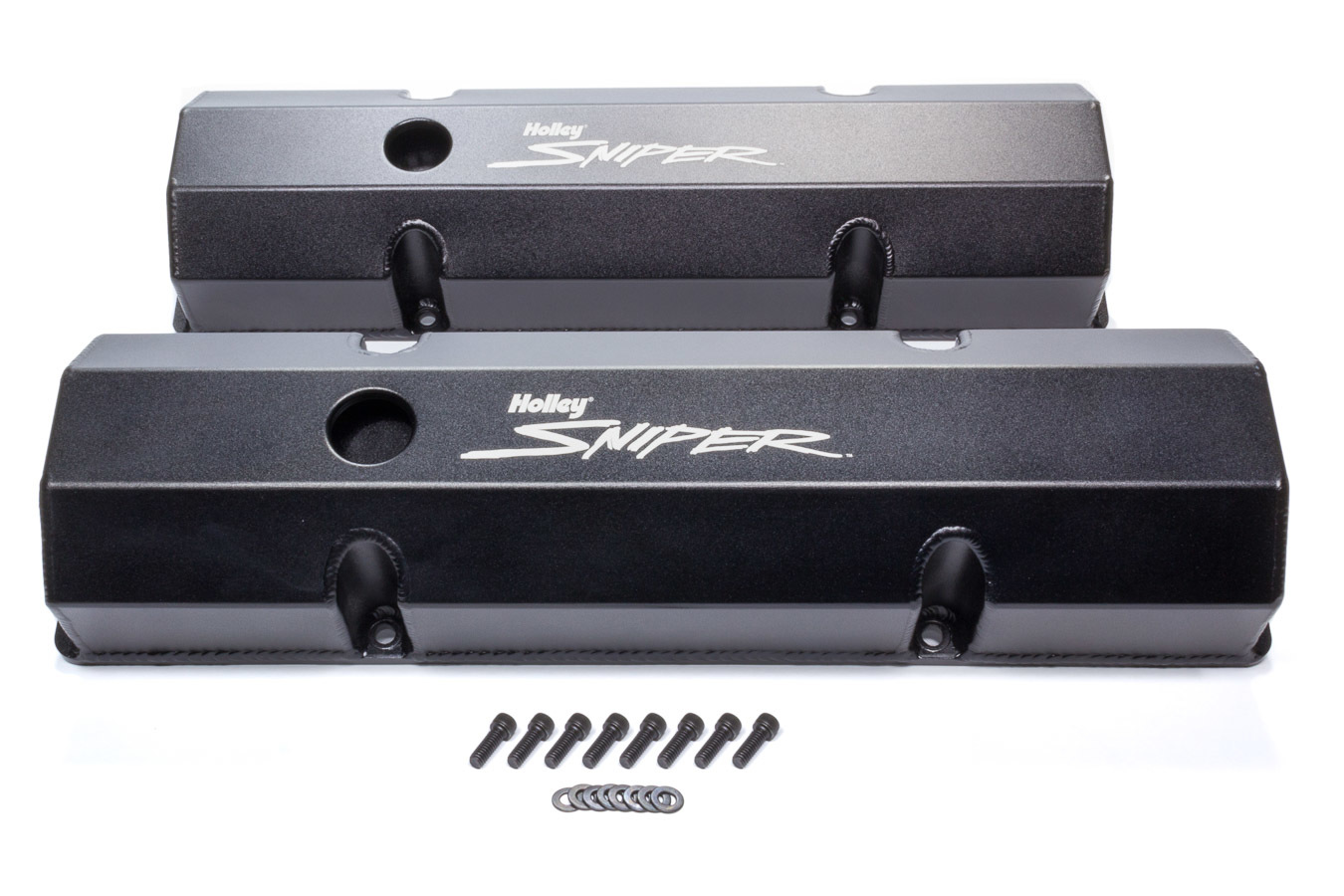 Holley - Sniper Fabricated Valve Covers SBC Tall -890010B #HLY890010B