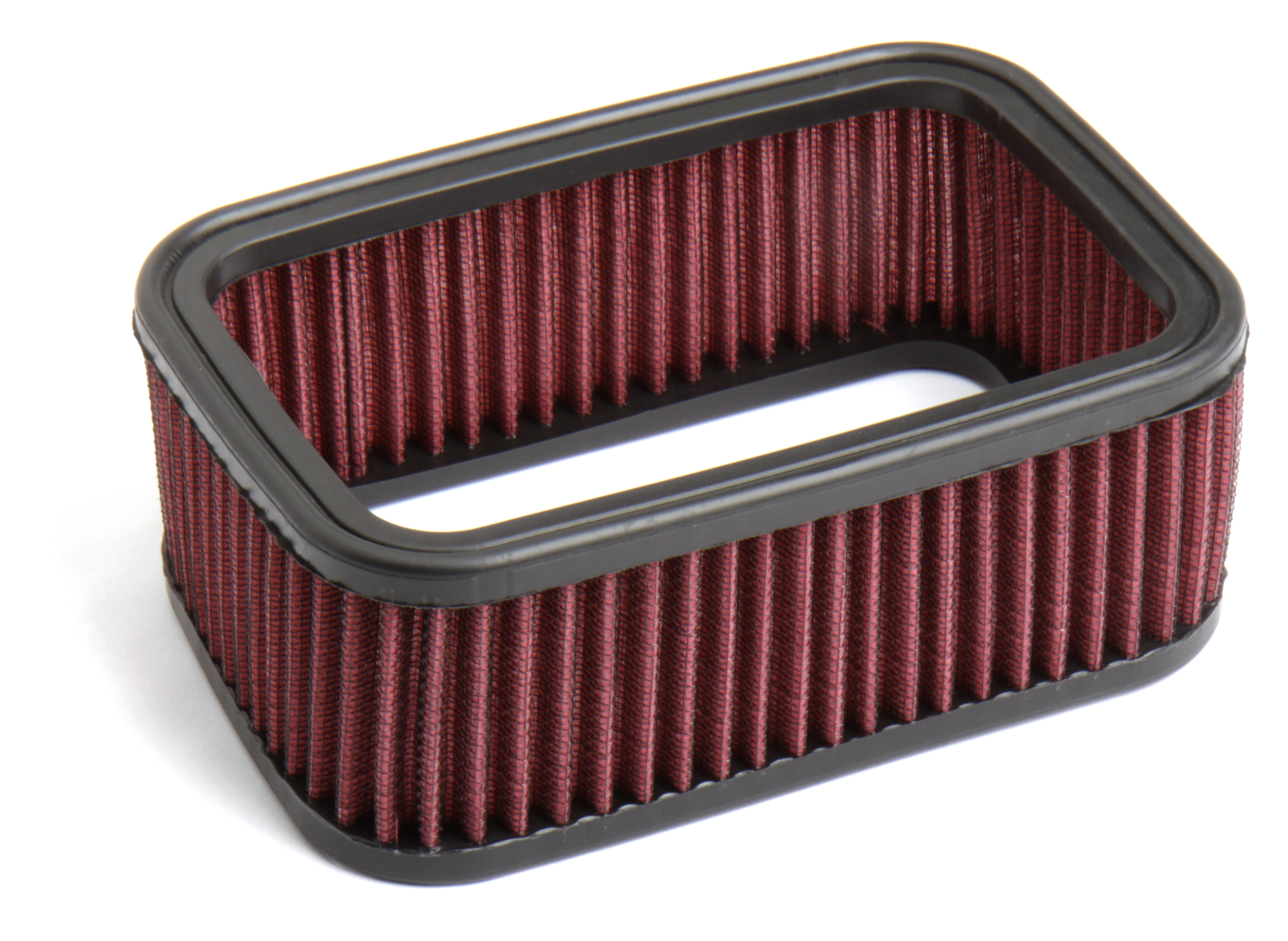 Holley 90633 Air Filter Element, Powershot, Rectangle, 4-1/2 x 6-1/2 in, 2-1/2 in Tall, Reusable, Red, Weiand Hi-Tek Air Cleaner, Each