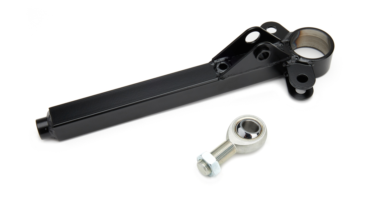 Howe Racing 229625 Control Arm, Tubular, Strut Style, Lower, 15.600 in Long, Screw-In Ball Joint, Rod End Included, Steel, Black Powder Coat, Universal, Each
