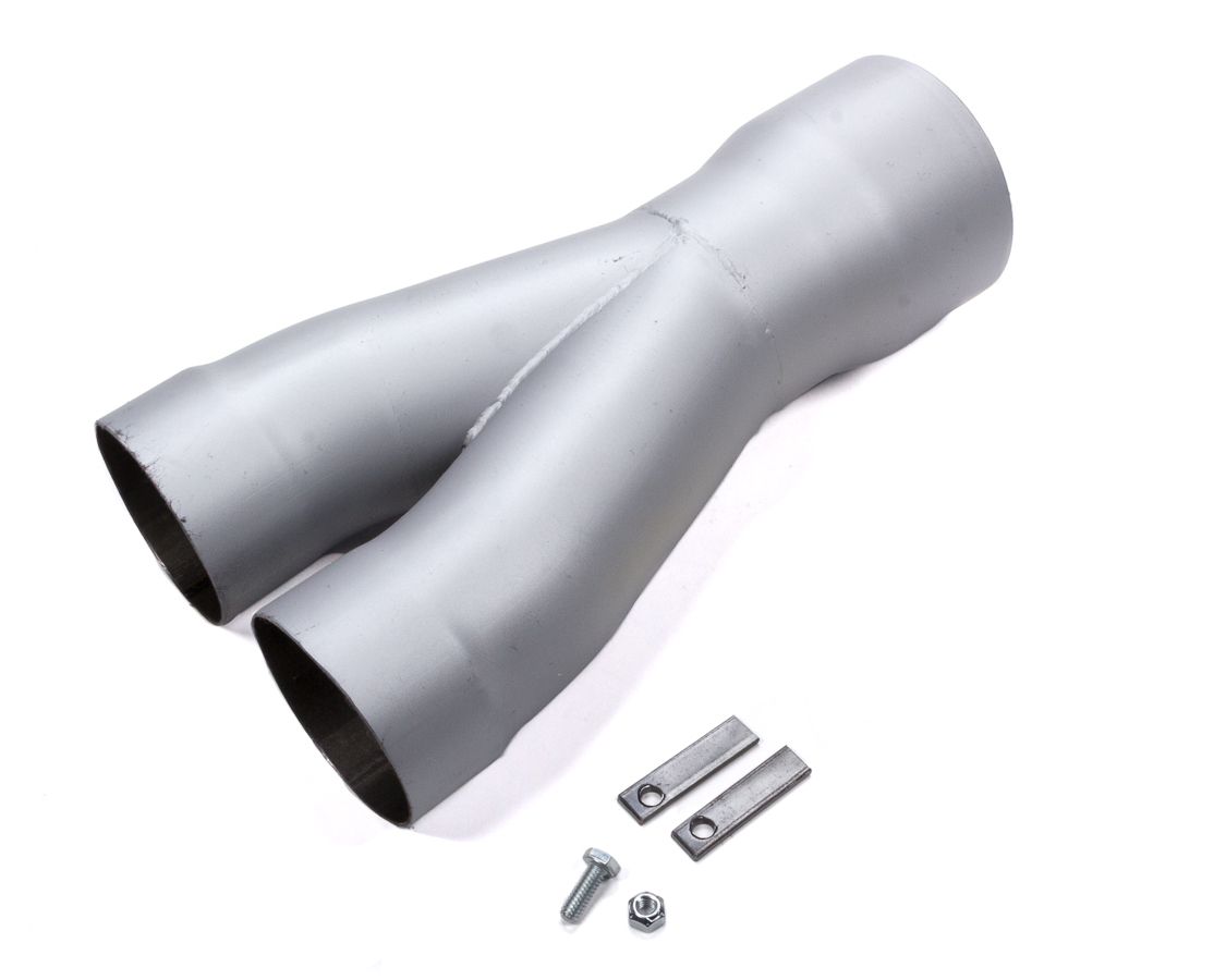 Howe Racing H4022 Exhaust Y-Pipe, 3 in Inlets, 4 in Outlet, Steel, Gray Paint, Each