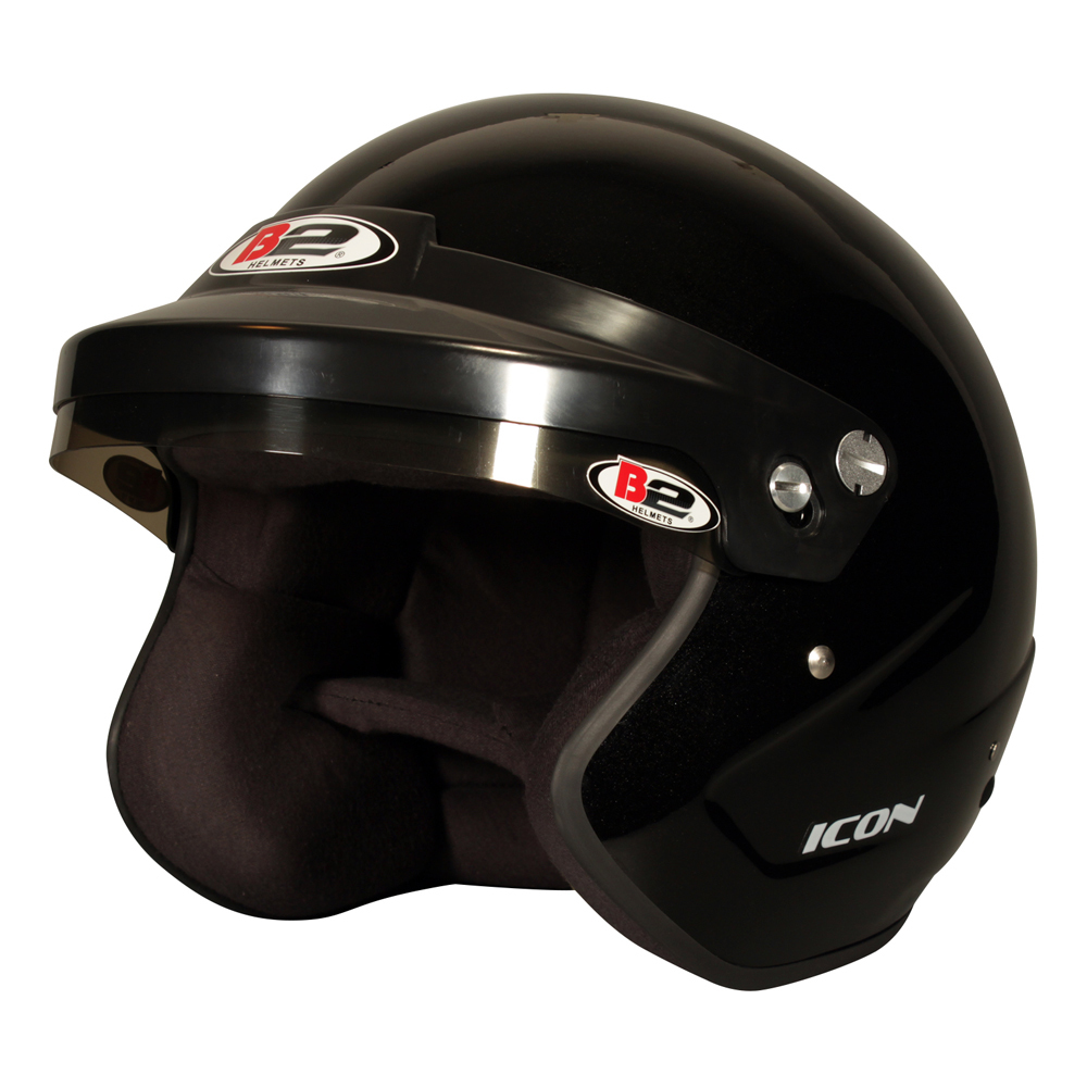 Head Pro Tech 1530A14 Helmet, Icon, Open Face, Snell SA2020, Head and Neck Support Ready, Black, X-Large, Each