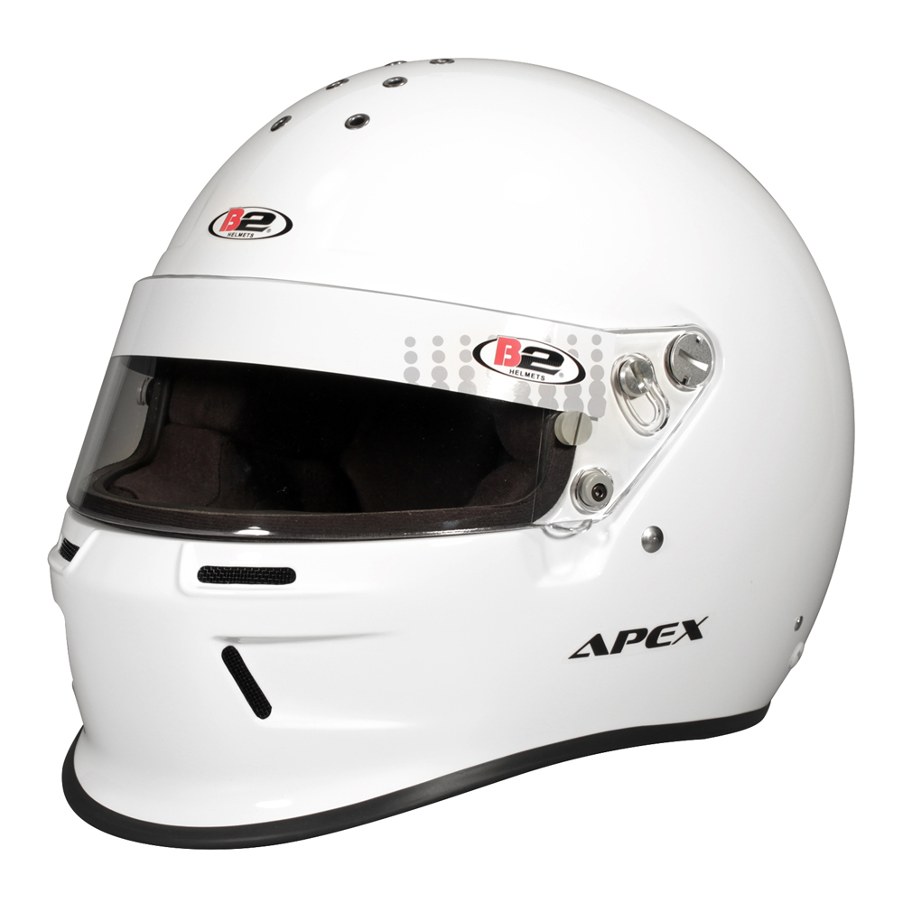 Head Pro Tech 1531A02 Helmet, Apex, Full Face, Snell SA2020, Head and Neck Support Ready, White, Medium, Each