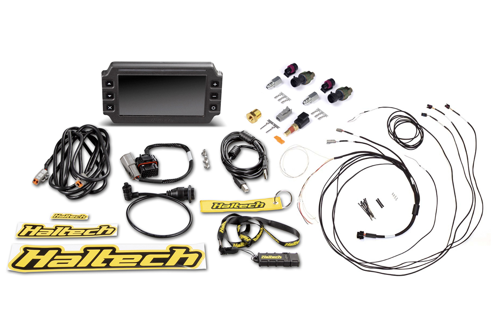 Haltech HT-067014 Gauge Panel Assembly, iC-7 Classic, 7 in Screen, Fittings Included, Multiple Gauges, Programmable, Black Face, Kit