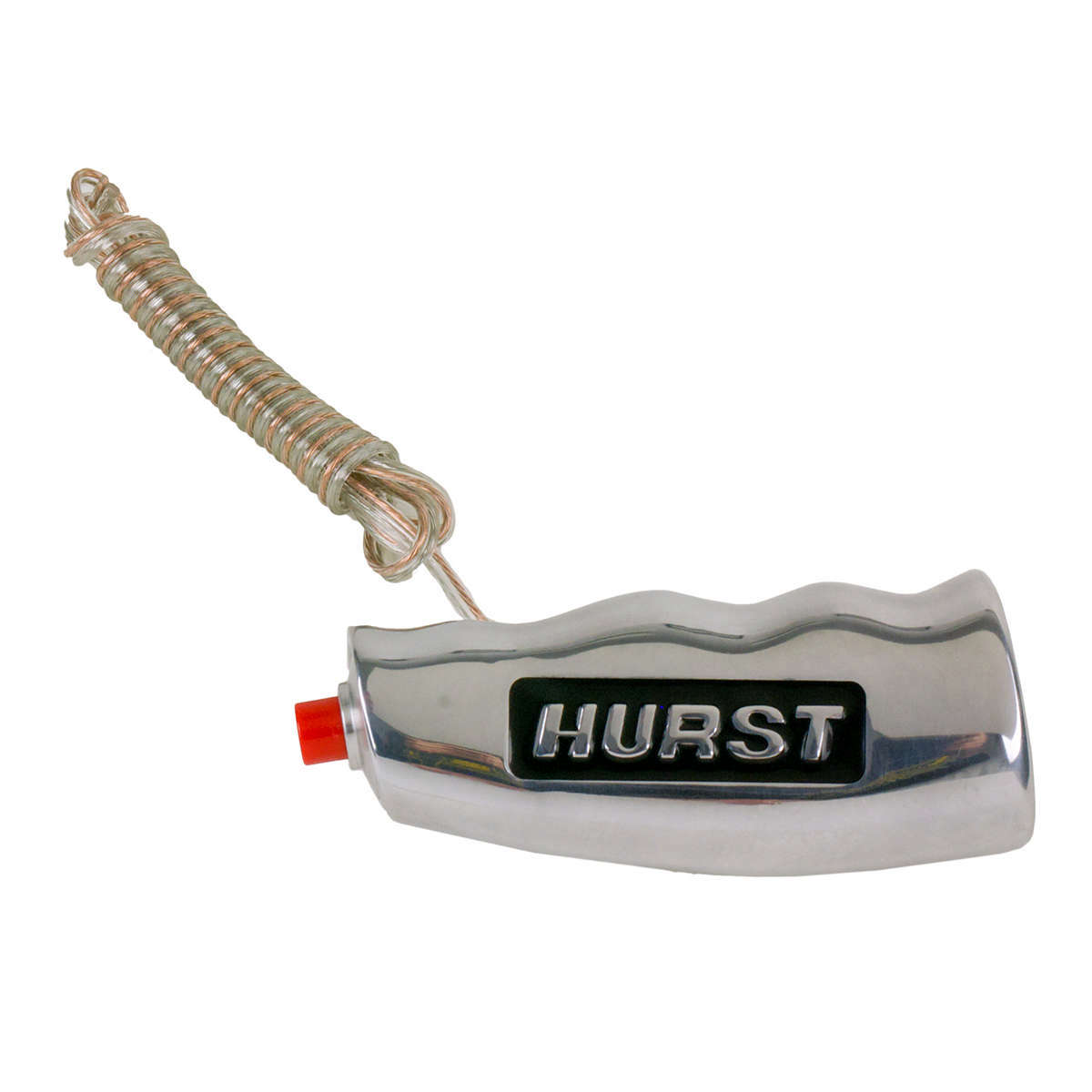 Hurst 153-0011 Shifter Knob, T-Handle, 3/8-16, 7/16-20, 1/2-20 in, 10 mm x 1.25, 10 mm x 1.5, 12 mm x 1.25, 12 mm x 1.75, 16 mm x 1.5 Thread, 12V Button, Hurst Logo, Aluminum, Polished, Universal, Each