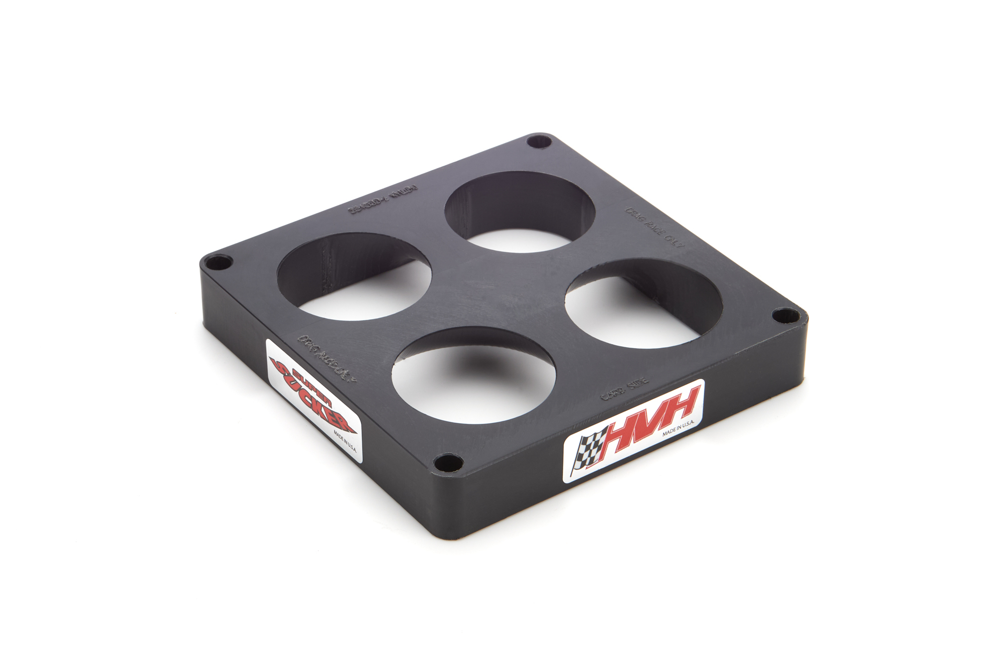 High Velocity Heads SS4500-1N Carburetor Spacer, Super Sucker, 1 in Thick, 4 Hole, Dominator Flange, Plastic, Each