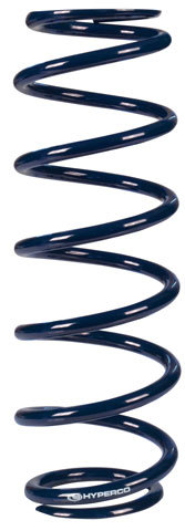 Hyperco 12B0250UHT Coil Spring, UHT Barrel, Coil-Over, 2.500 in ID, 12.000 in Length, 250 lb/in Spring Rate, Steel, Blue Powder Coat, Each