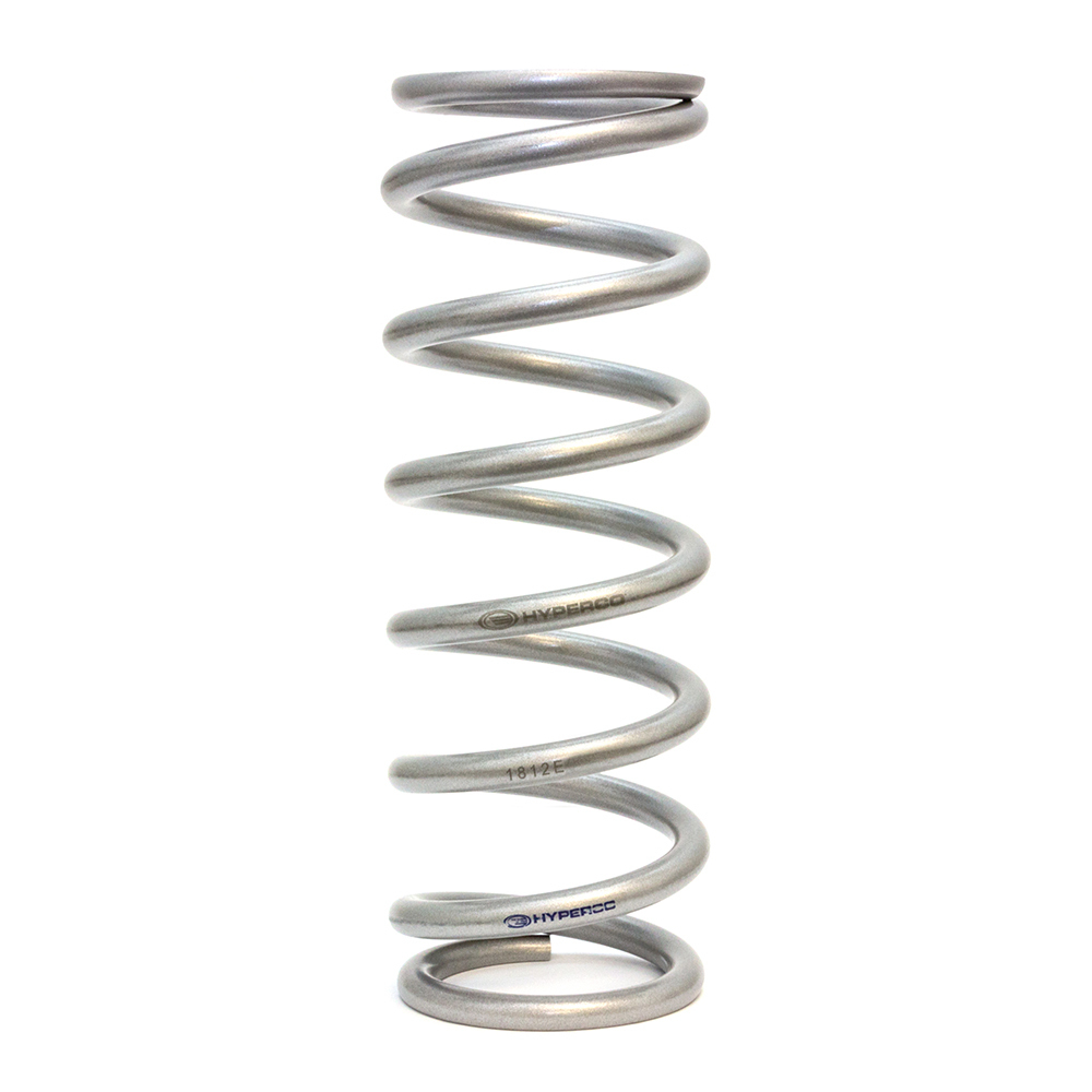 Coil Spring - Coil-Over - 3 in ID - 12 in Length - 125 lb/in Spring Rate - Steel - Silver Powder Coat - Each