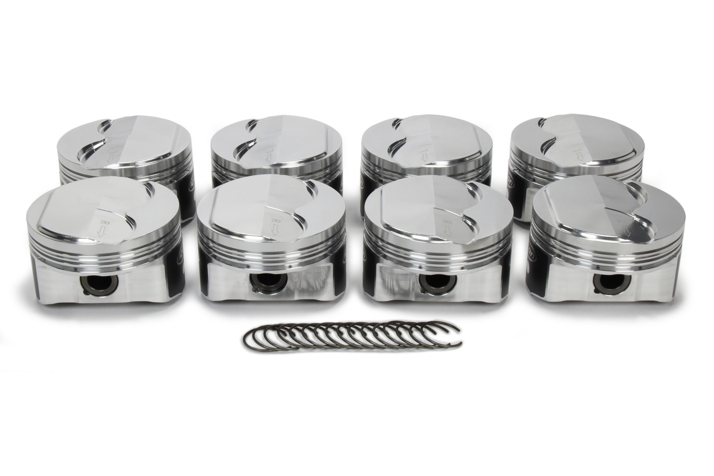Icon Pistons IC547C.020 Piston, Premium Forged, Forged, 3.800 in Bore, 1.5 x 1.5 x 3.0 mm Ring Groove, Minus 5.00 cc, GM LS-Series, Set of 8