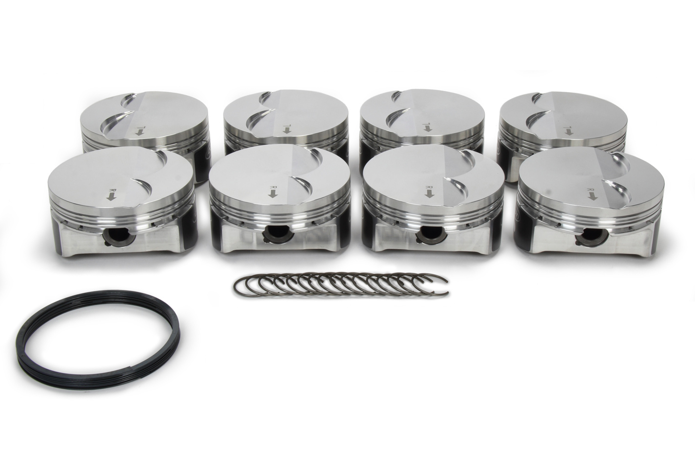Icon Pistons IC552C.020 Piston, Premium Forged, Forged, 4.020 in Bore, 1.2 x 1.2 x 3.0 mm Ring Groove, Minus 4.00 cc, GM LS-Series, Set of 8