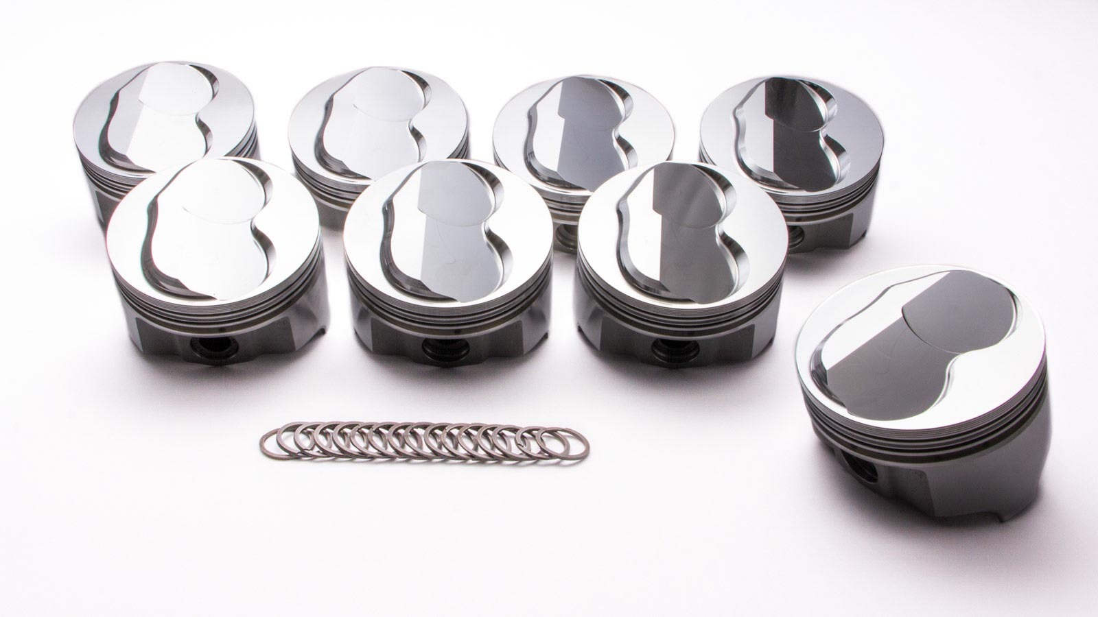 Icon Pistons IC736.030 Piston, Premium Forged, Forged, 4.030 in Bore, 1/16 x 1/16 x 3/16 in Ring Grooves, Plus 6.80 cc, Small Block Ford, Set of 8