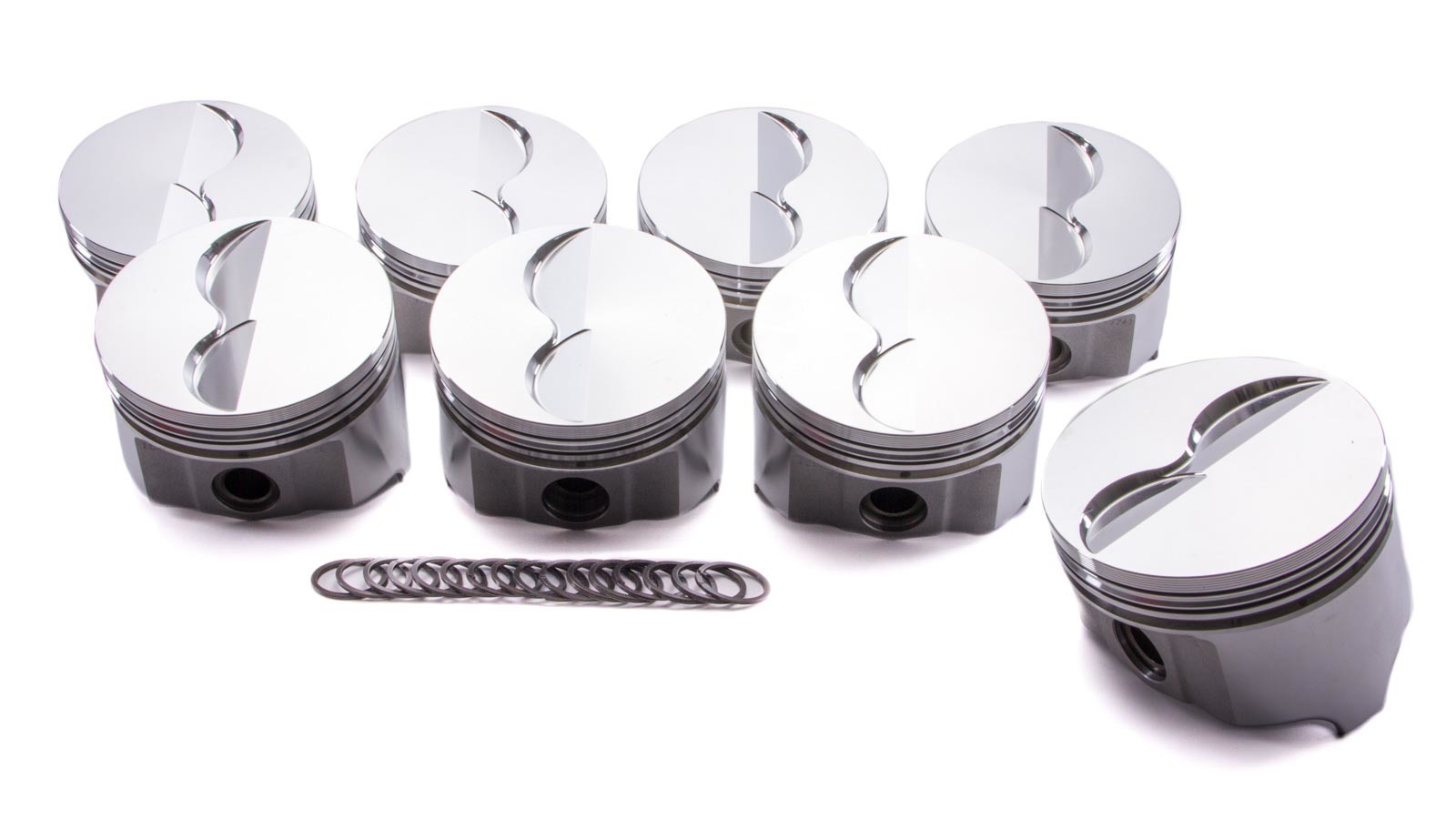 Icon Pistons IC822.030 Piston, Premium Forged, Forged, 4.350 in Bore, 1/16 x 1/16 x 3/16 in Ring Grooves, Minus 4.50 cc, Mopar RB-Series, Set of 8