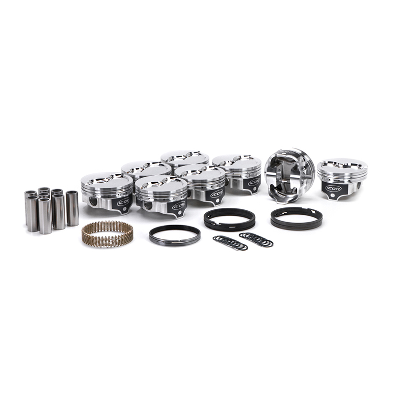 ICON PISTONS — ICON PISTONS BBM Dished Piston Set 4.350 Bore -26.7cc