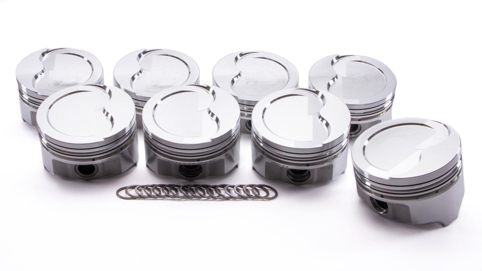 Icon Pistons IC887.030 Piston, Premium Forged, Forged, 4.156 in Bore, 1/16 x 1/16 x 3/16 in Ring Grooves, Minus 25.00 cc, Oldsmobile V8, Set of 8