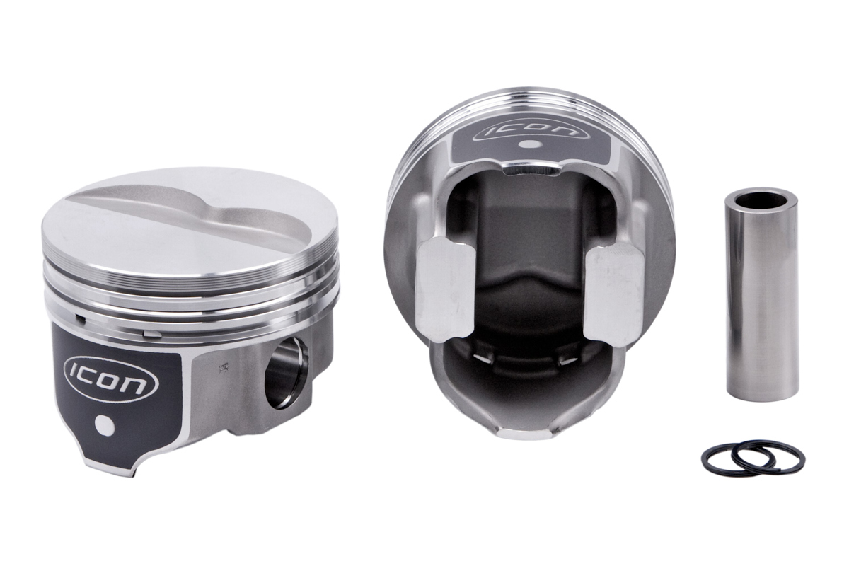 Icon Pistons IC9953.030 Piston, FHR, Forged, 4.350 in Bore, 5/64 x 5/64 x 3/16 in Ring Grooves, Minus 5.60 cc, Mopar RB-Series, Kit