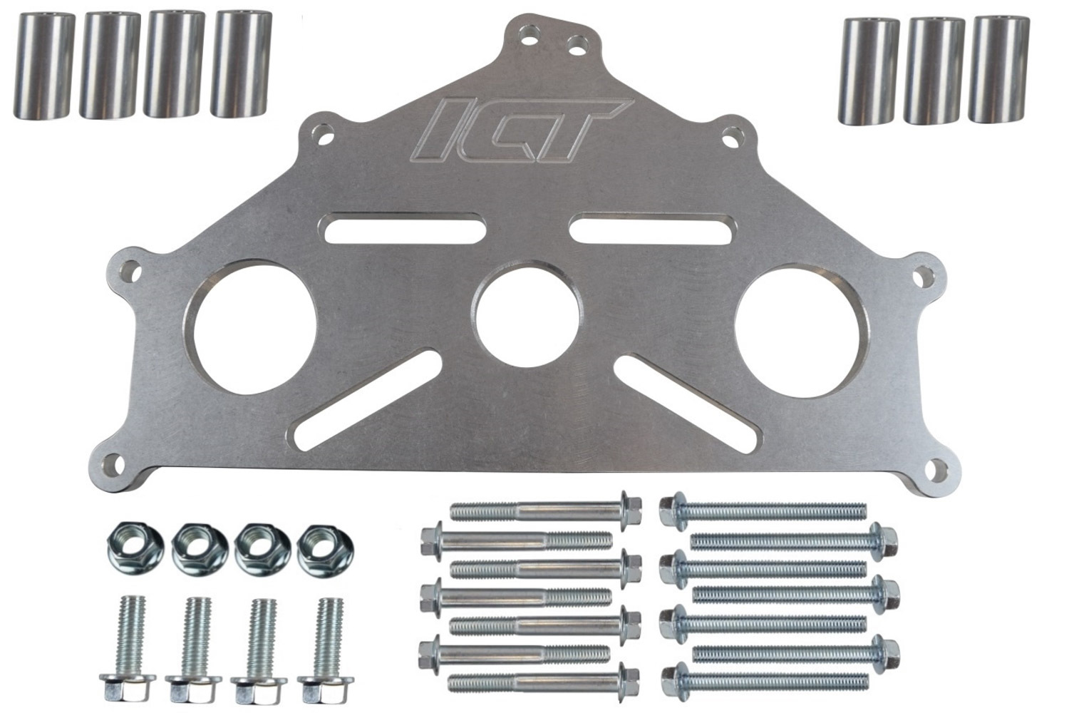 ICT Billet 551897 Stand Adapter Plate, Engine Saver, 1/2 in Thick, Aluminum, Natural, Small Block Chevy / Big Block Chevy / LS / LT Engines, Kit