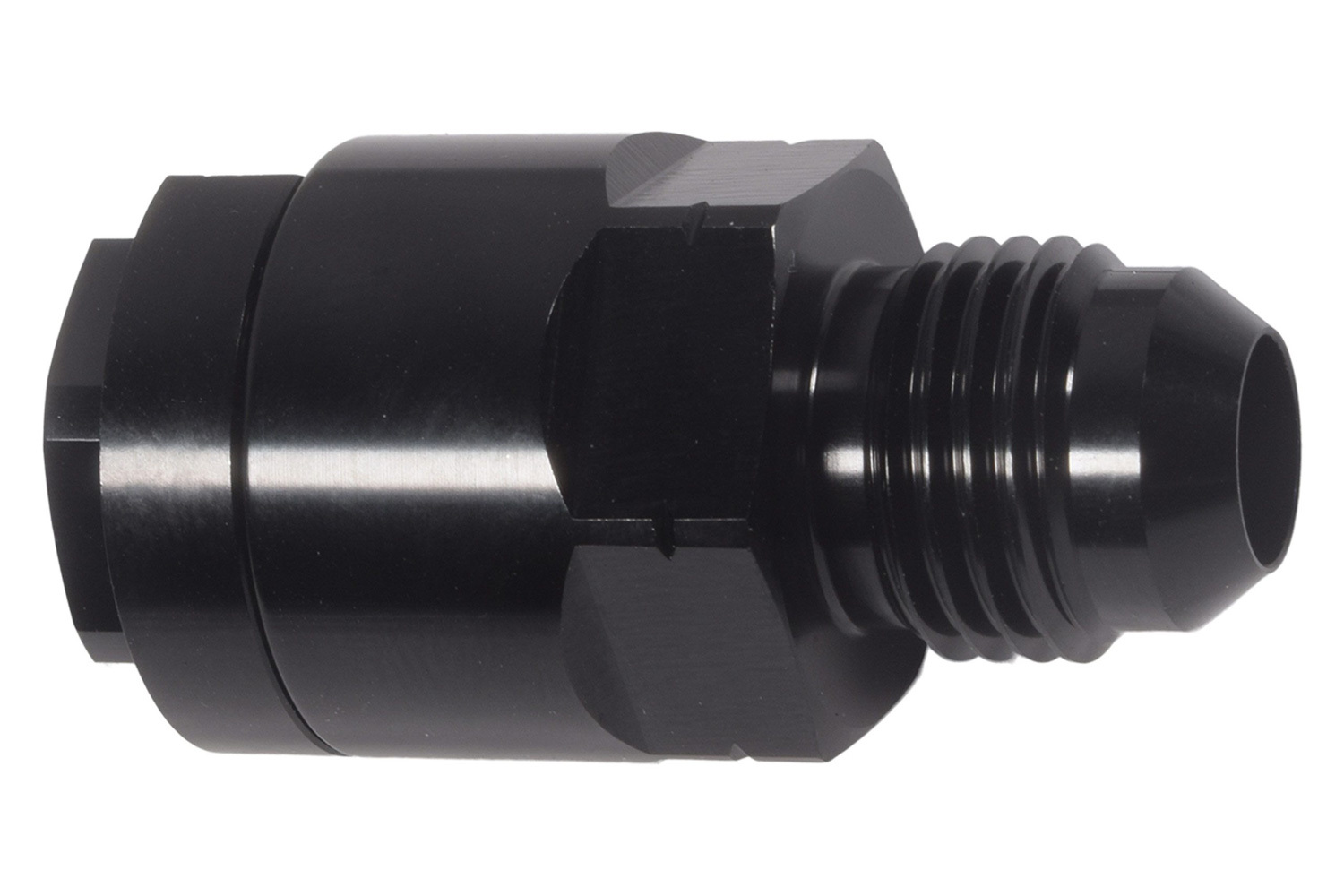 ICT Billet Fuel Rail Adapter Fittings AN809-02B Fitting, Line Adapter, Straight, Black Anodized, 3/8 in. Female Quick-connect, -6 AN Male Threads, Each thumbnail 5