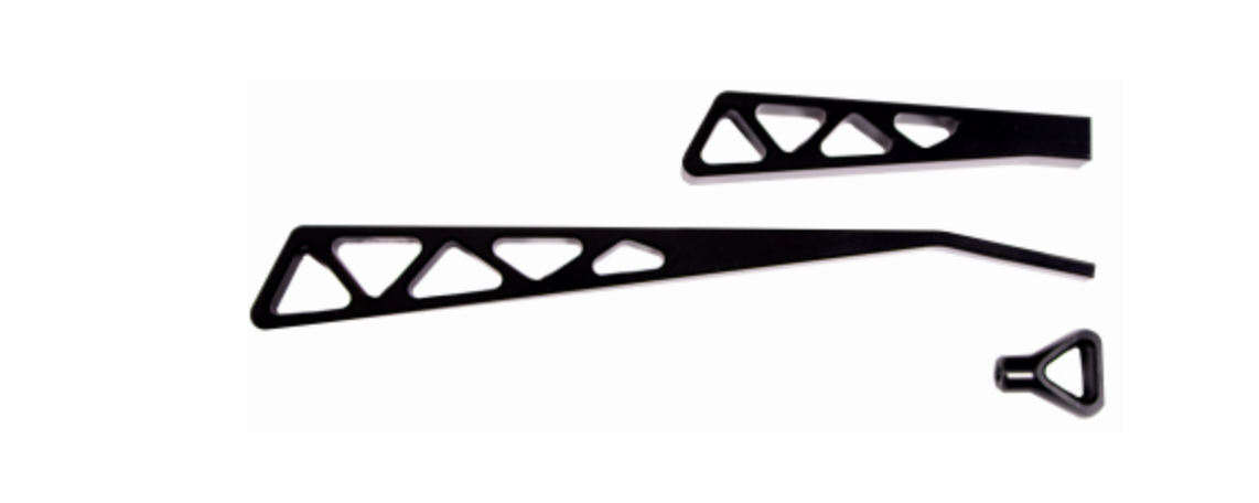 Steering Column Lever - Truss Style - Hazard / Turn Signal - Aluminum - Black Powder Coat - Kit