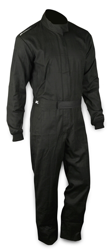 Impact Racing 21100310 Suit, Paddock, Driving, 1 Piece, SFI 3.2A/5, Multiple Layer, Fire Retardant Cotton, Black, Small, Each
