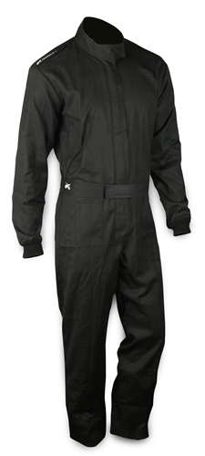 Driving Suit - Paddock - 1-Piece - SFI 3.2A/5 - Multi-Layer - Fire Retardant Cotton - Black - 3X-Large - Each