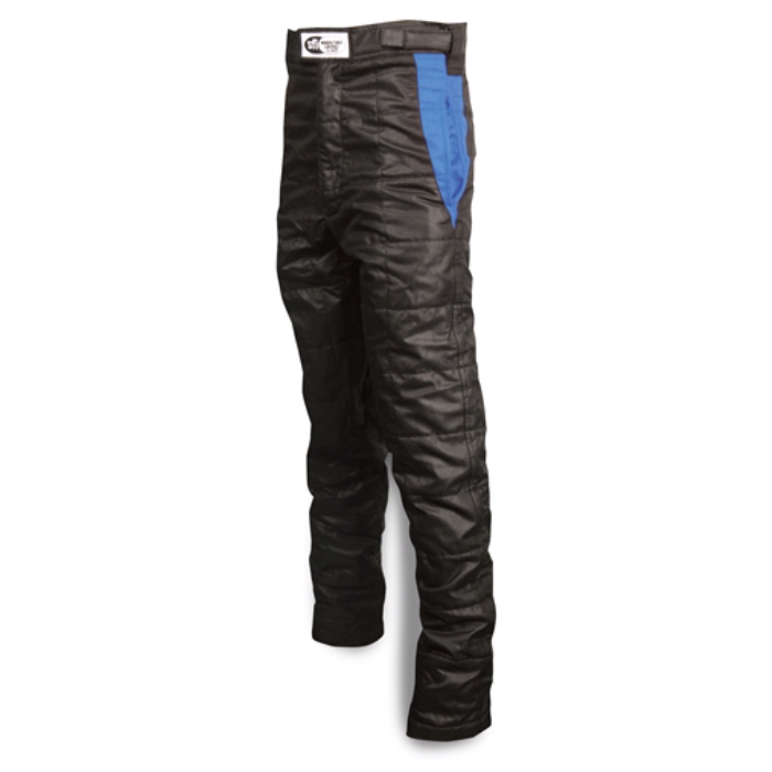 Impact Racing 23319506 Driving Pants, Racer2020, SFI 3.2A/5, Double Layer, Nomex, Black / Blue, Large, Each