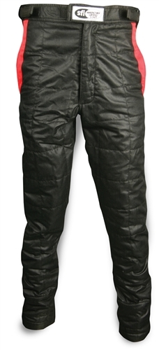 Pants - Driving - Racer 2.0 - SFI 3.2A/5 - 2 Layer - Nomex - Black / Red - Medium - Each