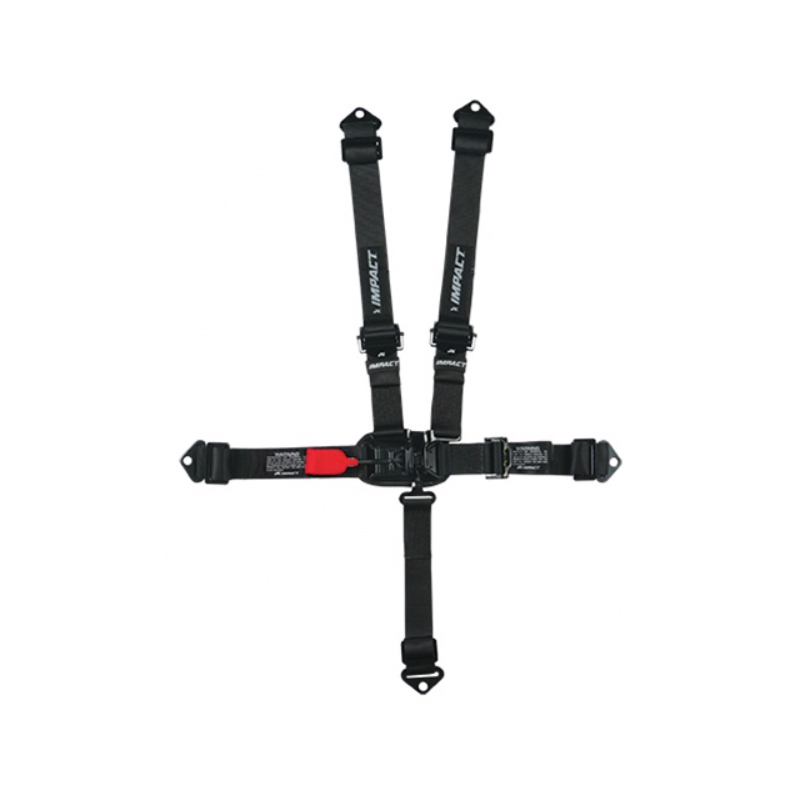 Impact 52112226 - Harness, Pro Series, 5 Point, Latch and Link, SFI 16.5, Pull Up Adjust, Bolt-On / Wrap Around, Individual Harness, Black, Kit