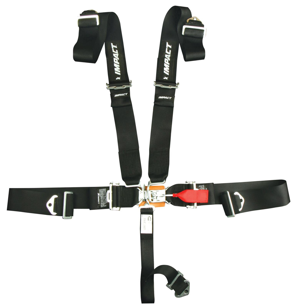 Impact 53119111 - Harness, 5 Point, Latch and Link, Bolt-On / Wrap Around, 3 in Straps, Individual Harness, Black, Kit