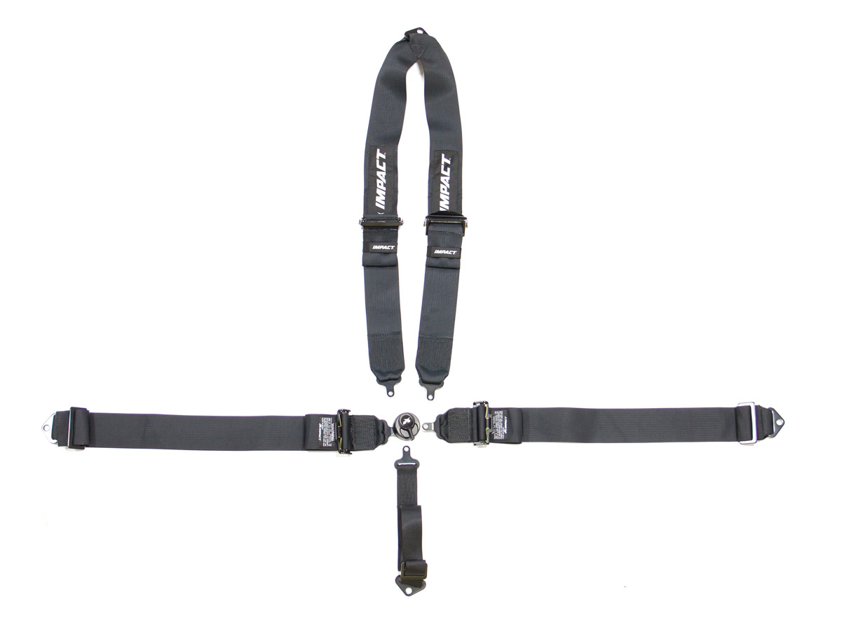 IMPACT RACING — IMPACT RACING 5-PT Wizard Harness V-Type Shoulder P/D Grey