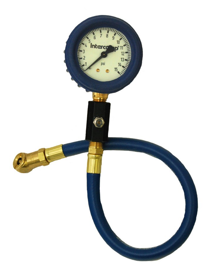INTERCOMP — INTERCOMP Deluxe Air Gauge 2.5in 0-15 Glow-in Dark