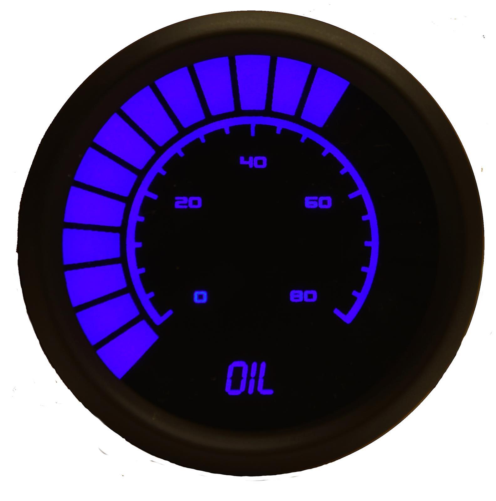 2-1/16 Analog Bargraph Oil Press Gauge 0-80 PSI