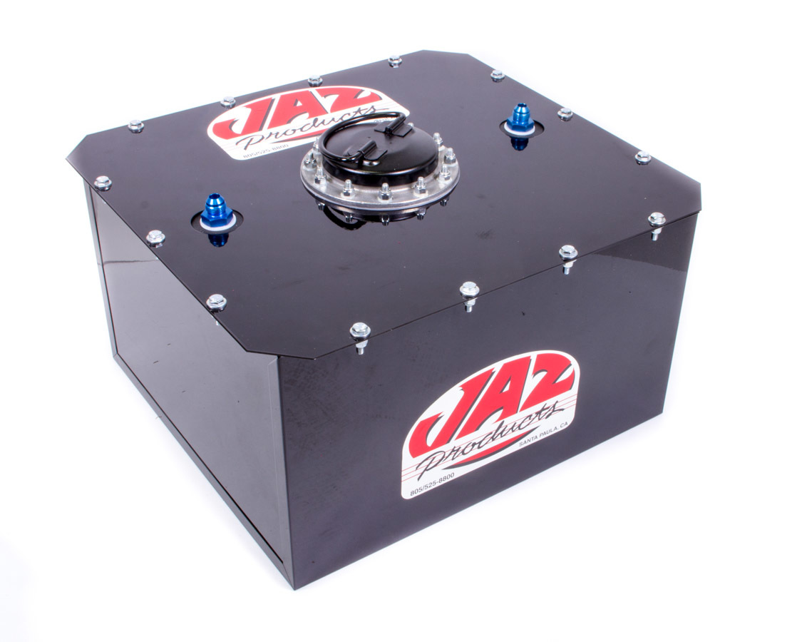 JAZ Products 275-012-01 Fuel Cell and Can, Pro Sport, 12 gal, 18 in Wide x 16-1/2 in Deep x 10-1/2 in Tall, 8 AN Outlet / Vent, Foam, Steel, Black Powder Coat, Each