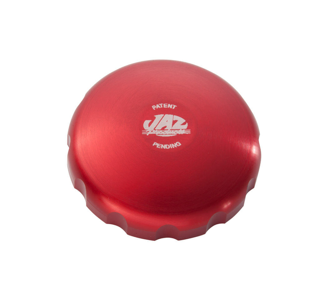 JAZ Products 340-452-06 Fuel Cell Filler Cap, Twist Lock, 2-5/8 in ID, Aluminum, Red Anodized, Each