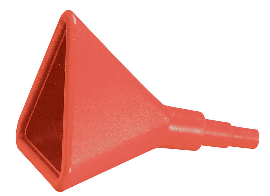 JAZ Products 550-014-06 Funnel, Triangular, 14 in Wide x 17 in Long, Plastic, Red, Each