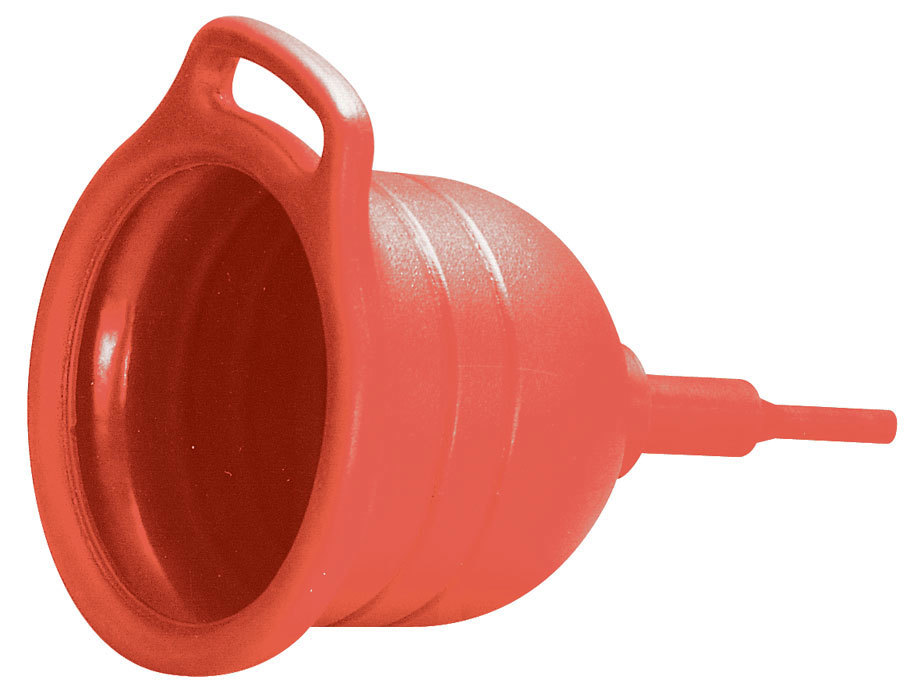JAZ Products 555-011-06 Funnel, Round, 11 in OD x 24 in Long, Plastic, Red, Each