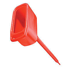 JAZ Products 560-014-06 Funnel, Go Deep, 7 x 14 x 30 in Long, Rectangle, Tapered Spout, Plastic, Red, Each