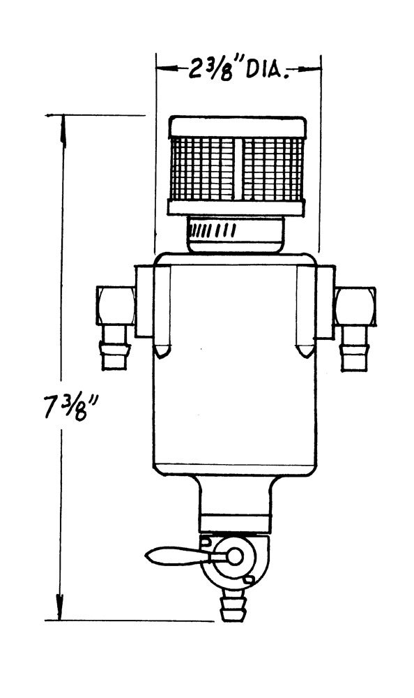 JAZ — JAZ Mini-Breather Tank w/3/8in Fittings
