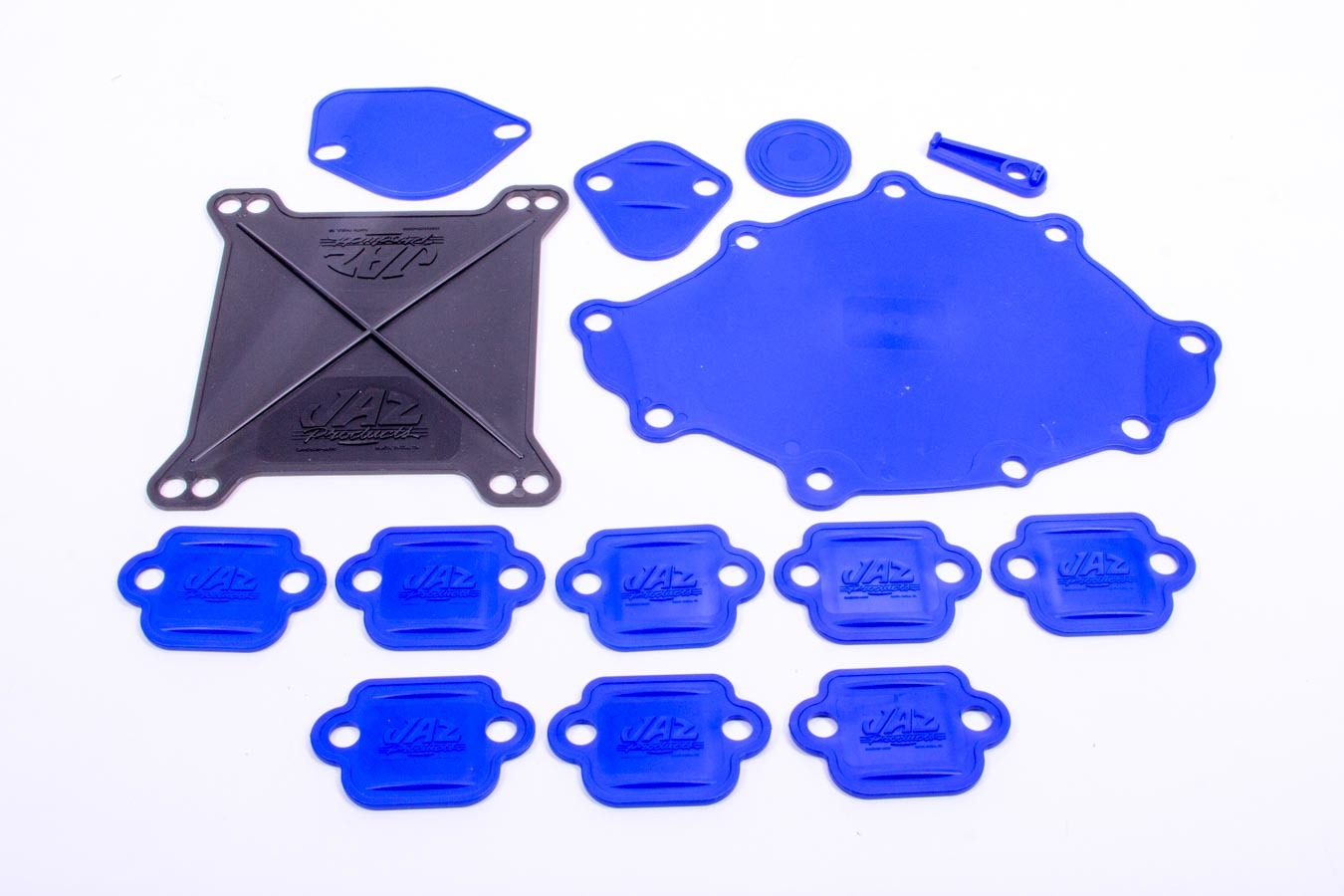 JAZ Products 730-007-01 Engine Blockoff Kit, Intake / Exhaust / Water PUMP / Fuel Pump Blockoff Plates, Square Bore / Small Block Ford, Kit