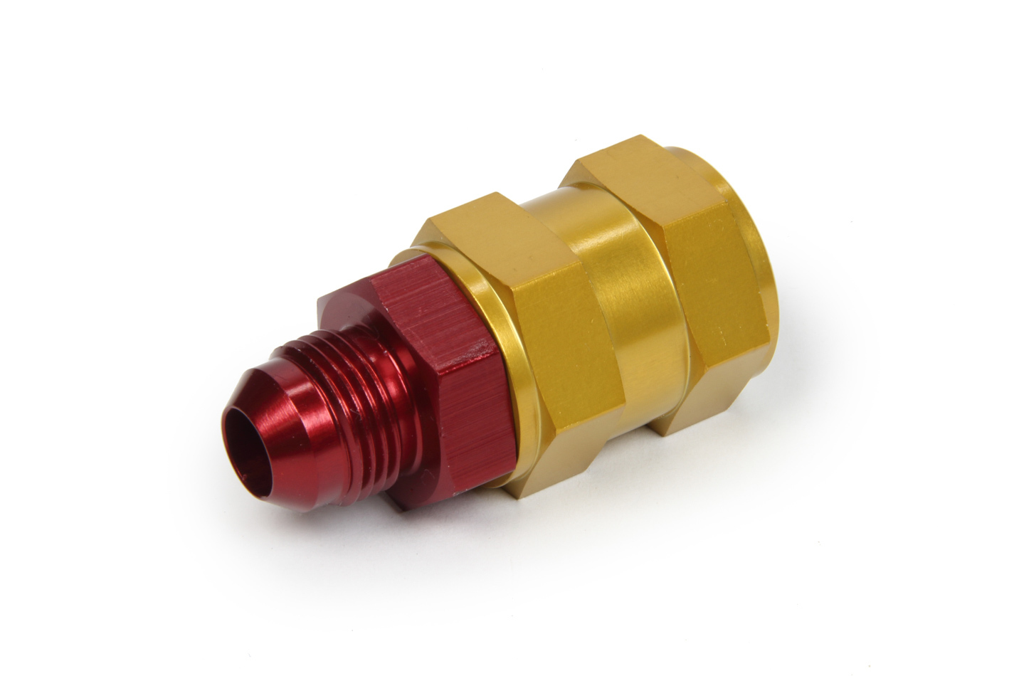 Jaz Products 834-208-06 Roll Over Valve, Vent, External, Check Valve, 8 AN Male Inlet, Brass / Aluminum, Red Anodized, Each
