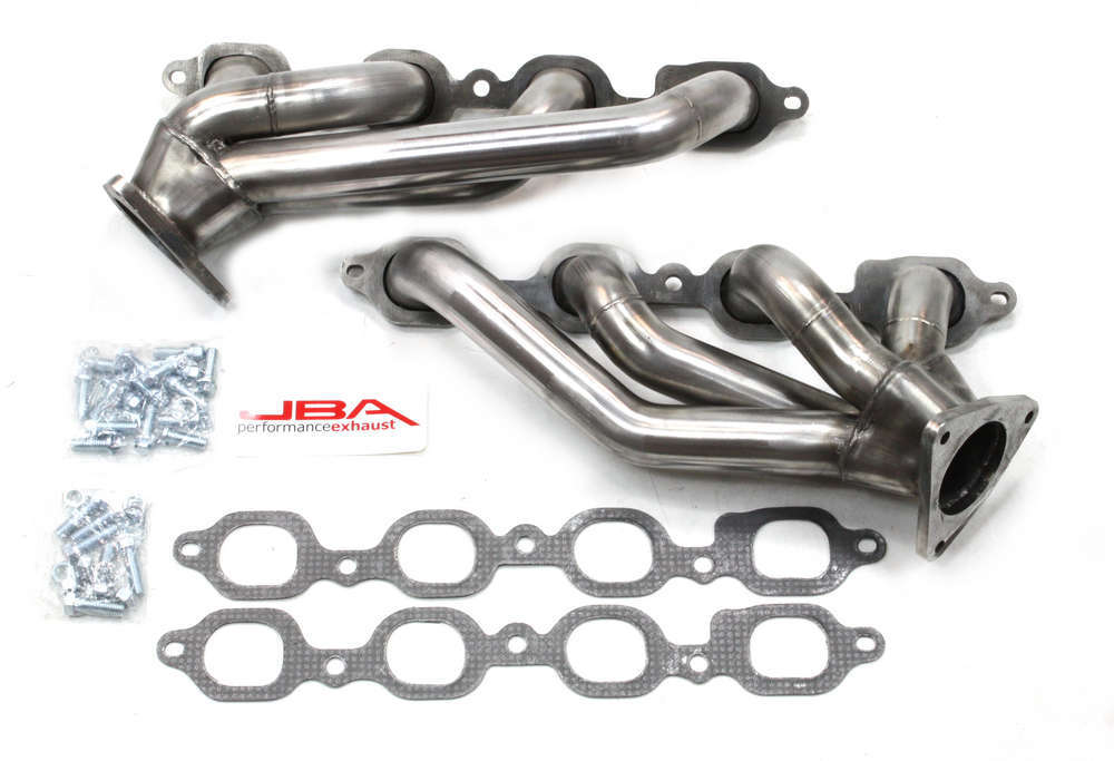 JBA Exhaust 1850S-4 Headers, Cat4ward, 1-5/8 in Primary, 2-1/2 in Collector, Stainless, Natural, GM LS-Series, GM Fullsize SUV / Truck 2014-17, Pair