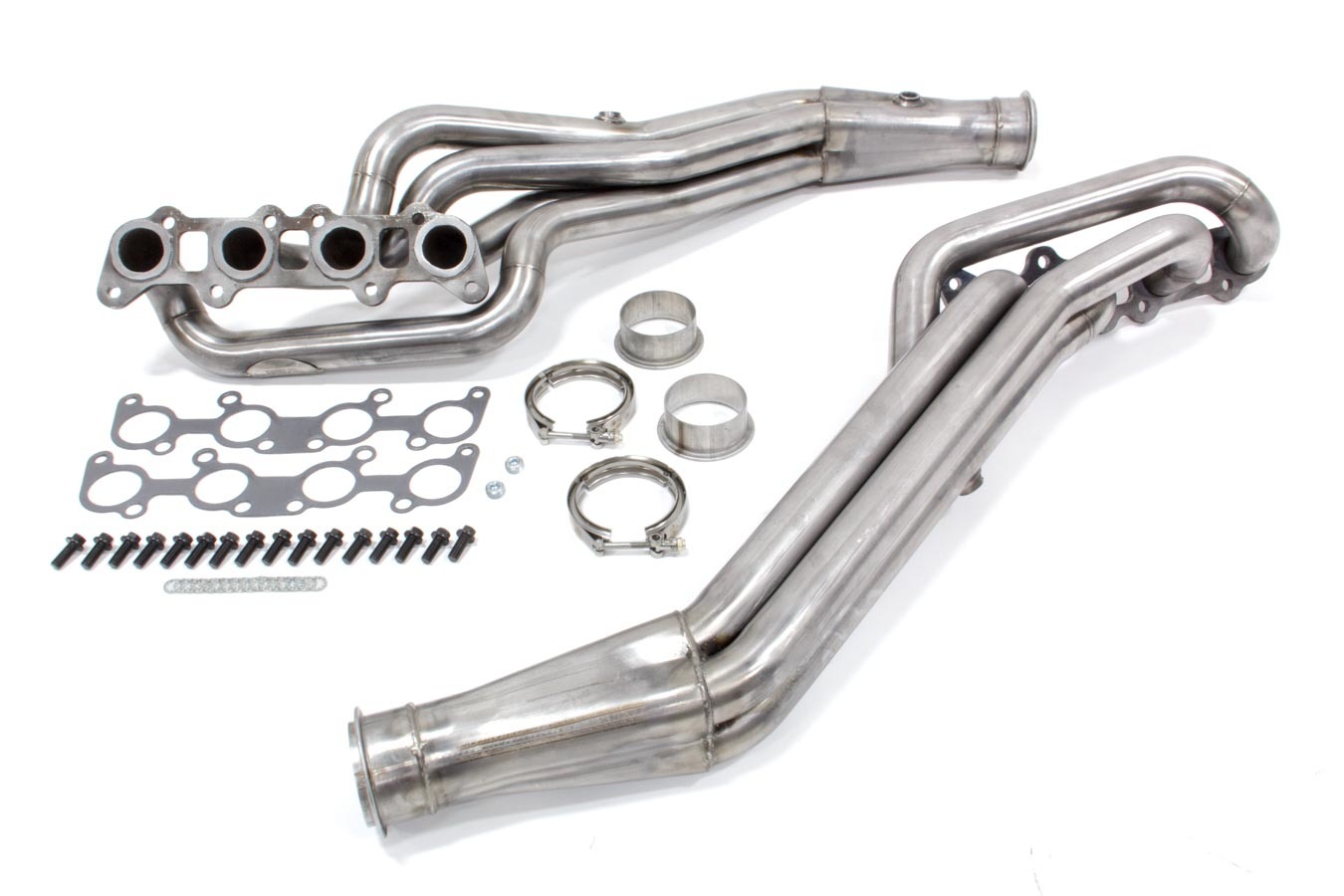 JBA Exhaust 6689S Headers, Long Tube, 1-7/8 in Primary, 3 in Collector, Stainless, Natural, Ford Coyote, Ford Mustang 2015-16, Pair
