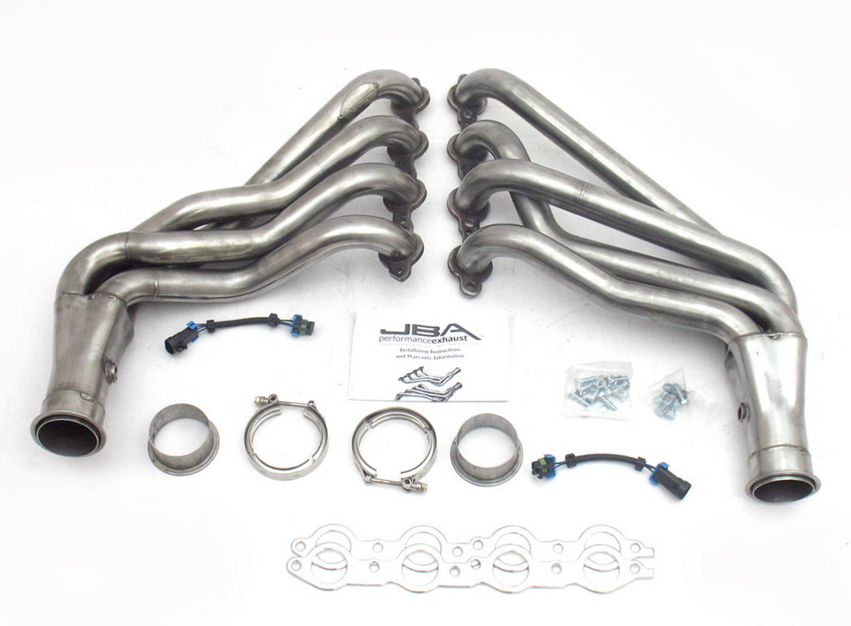 JBA Exhaust 6813S Headers, Competition Ready, 1-7/8 in Primary, 3 in Collector, Stainless, Natural, GM LS-Series, Chevy Camaro 2010-13, Pair