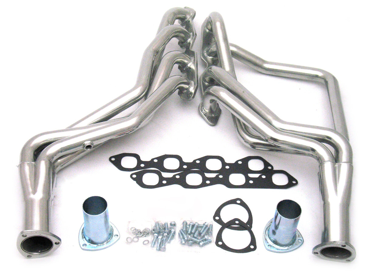 JBA Exhaust 6822SJS Headers, Competition Ready, 1-3/4 in Primary, 3 in Collector, Stainless, Silver Metallic Ceramic, Big Block Chevy, GM Fullsize Truck 1988-98, Pair